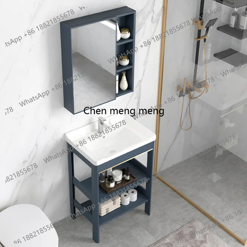 Simple floor-to-ceiling wash basin Wash table Balcony wash basin Ceramic integrated basin