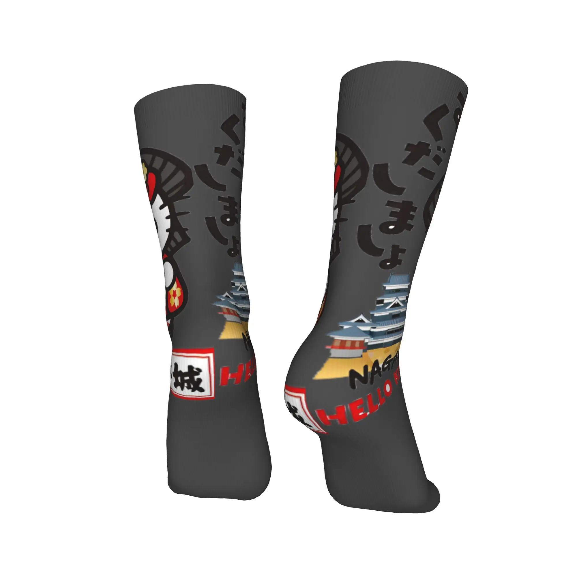 مرحبا كيتي شيراكا باكوغو جوارب القوطية الجوارب للجنسين الرجال لينة تنفس الجوارب الشتاء الدراجات نمط عدم الانزلاق الجوارب هدية فكرة #4