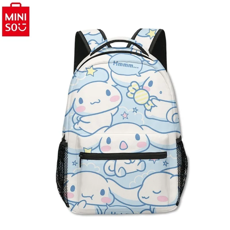 MINISO San Liou Cartoon Print Jade Guigou Student Anime Backpack is a high-quality 3D large capacity storage children's backpack