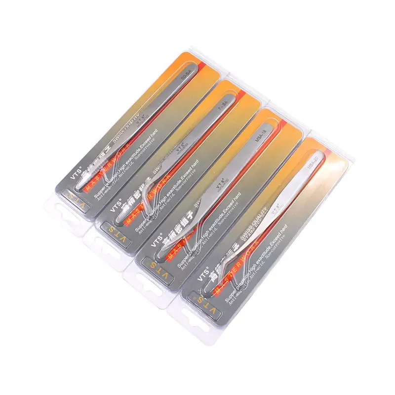 Stainless Steel Eyelash Extension Tweezers Anti-static Anti-magnetic Lash Tweezer 3D Fan Volume Lashes Makeup Tool