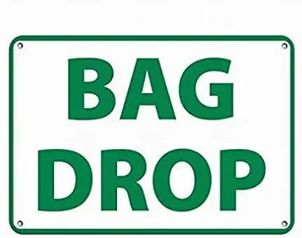 Bag Drop Activity Sign Golf Sign Unique Tin Metal Sign Warning Sign Wall Decor Street Sign 8x12 sign