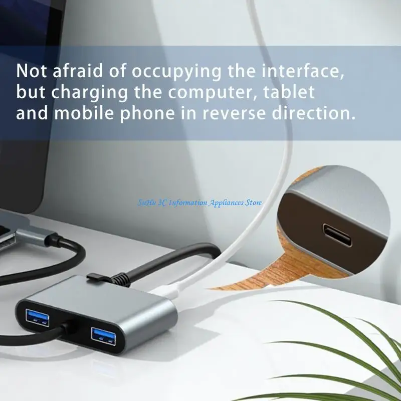 

Легкий Ethernet-конвертер, адаптер USB C — RJ45 с гигабитной скоростью и двойным USB-портом, универсальная зарядка PD60W