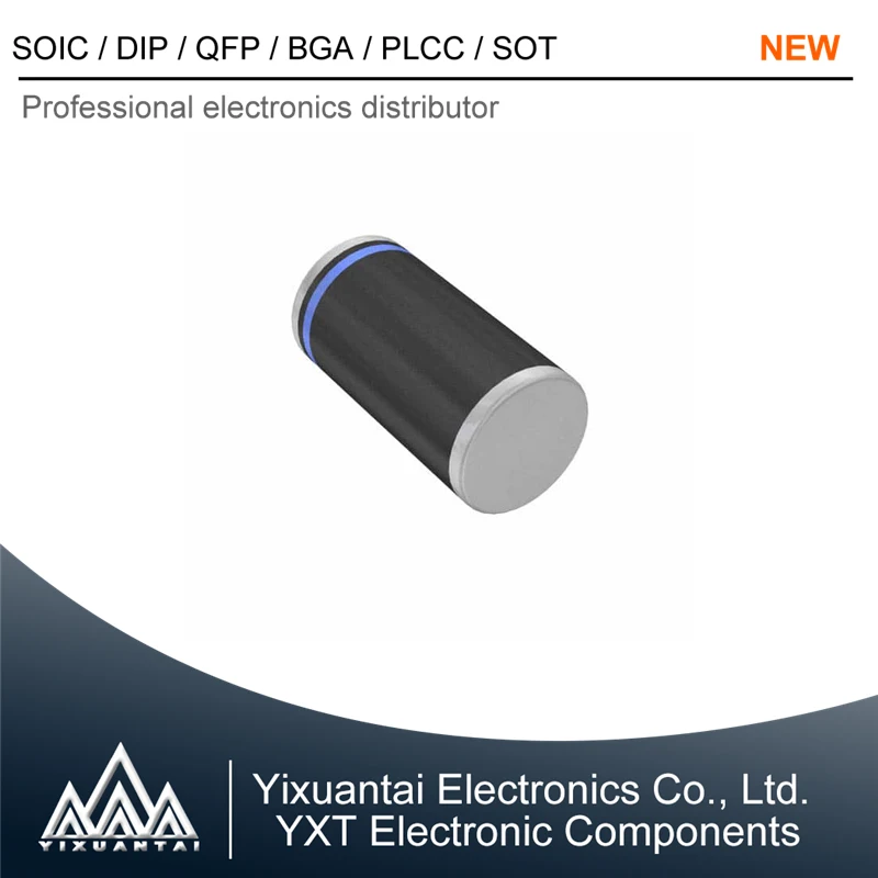 BYM10-100-E3/96 BYM10-100HE3/96 BYM10-100-E3 BYM10-100【DIODE GEN PURP 100V 1A】DO-213AB  20pcs/Lot New