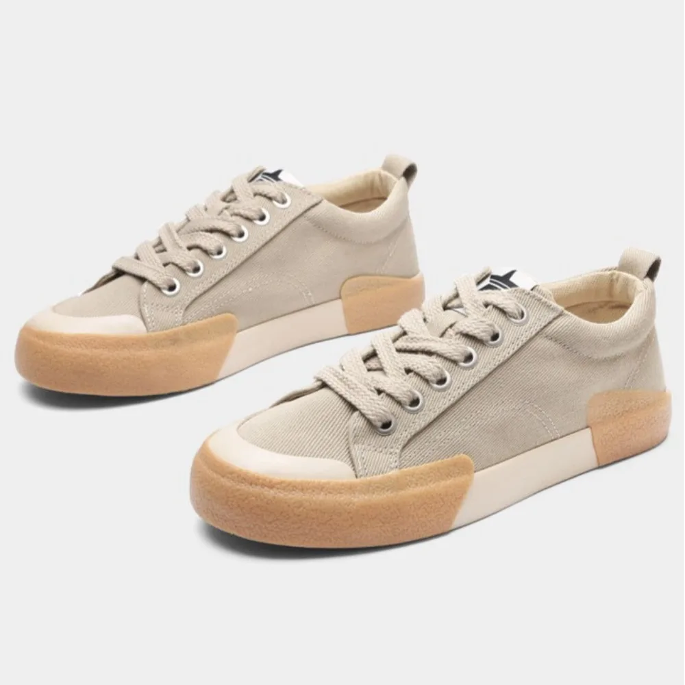 جديد أحذية رجالي الاتجاه أحذية قماشية رجالية عادية شقة الدانتيل يصل أحذية الرجال أحذية رياضية كاجوال المدربين للرجل #1