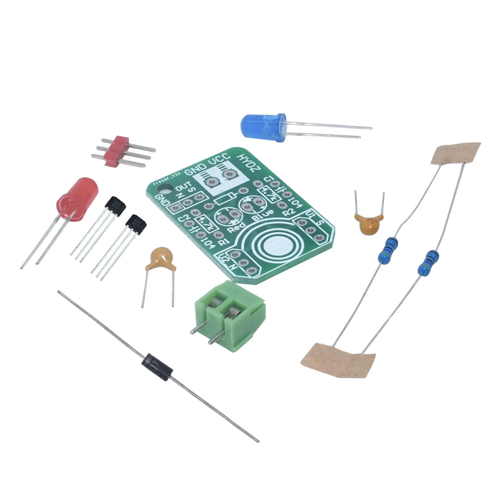Hall Magnetic Induction Sensor Detection Pole Resolver Module - North And South Magnetic Field DIY Learning Kit for Electronics