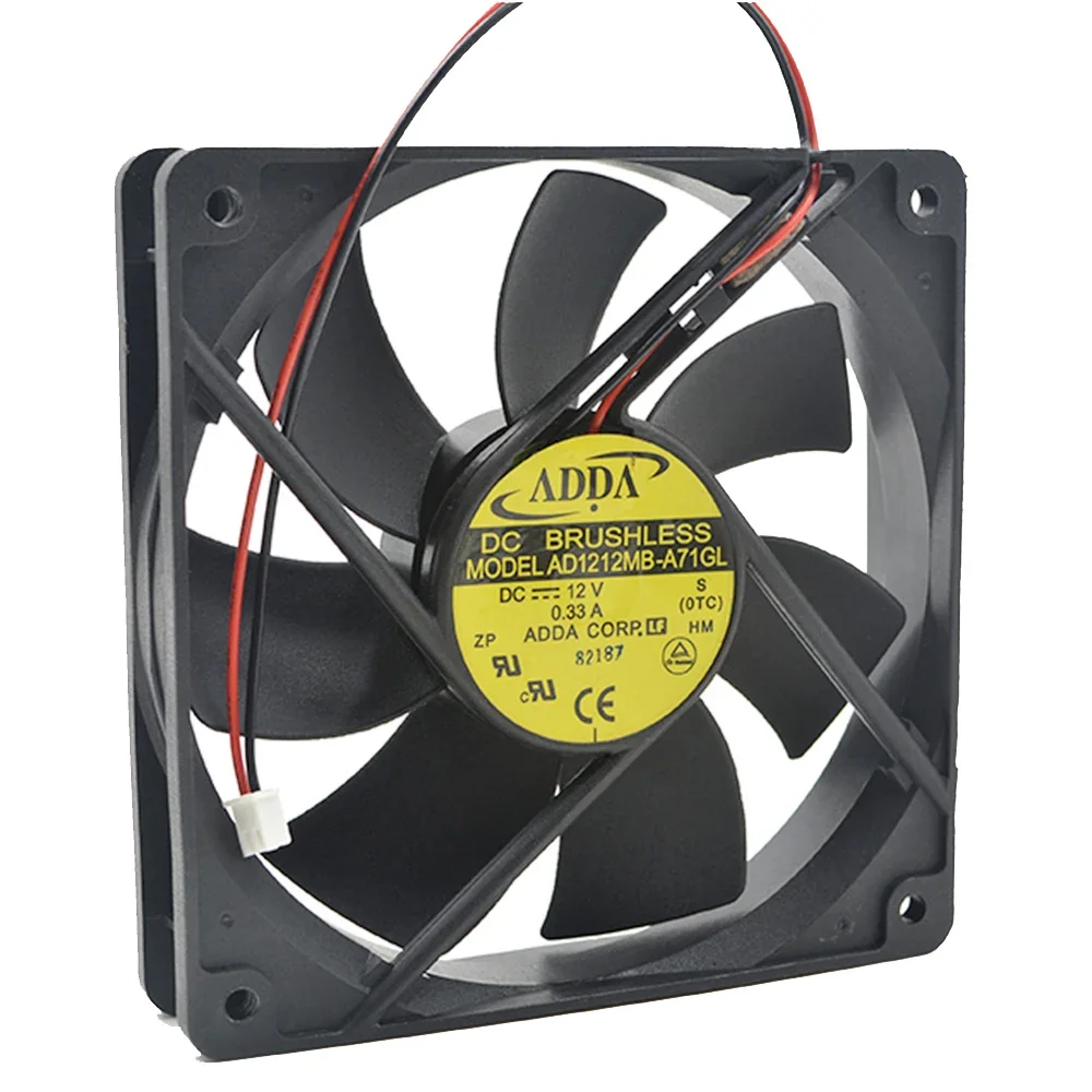 Ventilador de refrigeração para adda ad1212mb-a71gl, 120x120x25mm, 12cm, 129mm, 2.050 rpm, 19.5cfm, poder mudo, dedicado