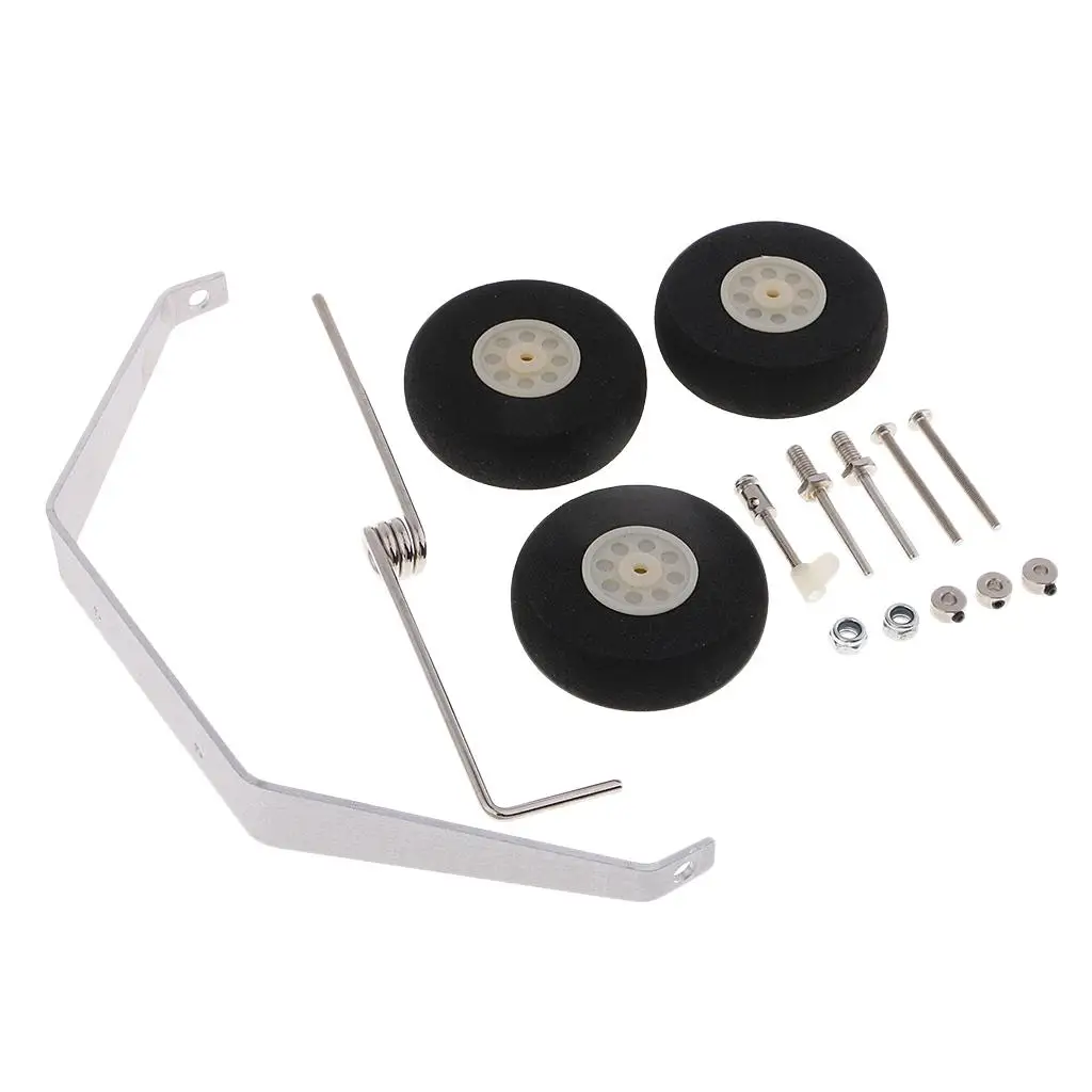 Front Rear Wheels And Landing Gear Accessories Set For RC Airplane Cessna 182