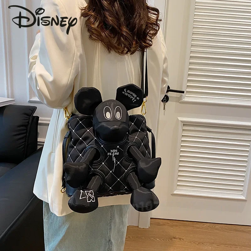 Disney Mickey 2024 New Women\'s Crossbody Bag Fashion High Quality Doll Handbag Cartoon Large Capacity Women\'s Storage Bag