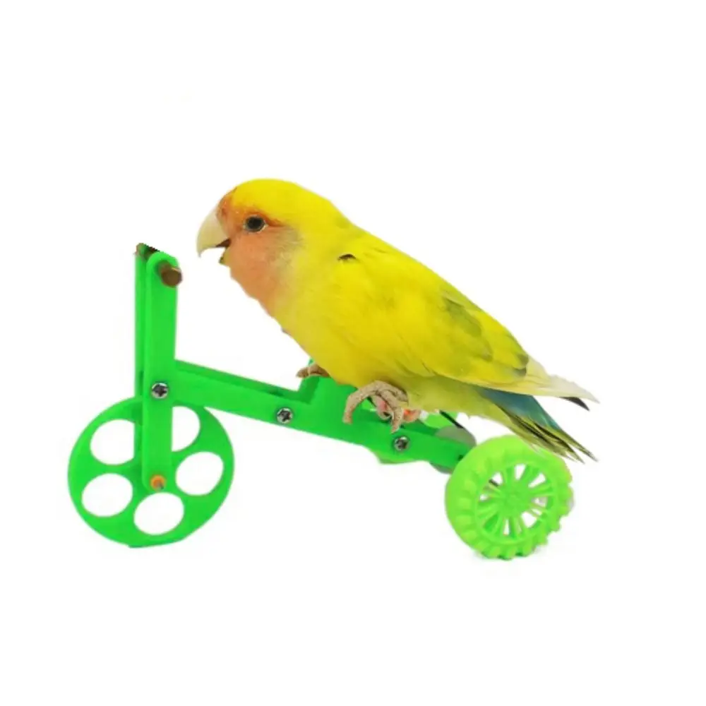 Funny Parrot Bike Toy Birds Training Plaything Supplies Educational Interactive Props for Parakeet Cockatiel Conure Lovebird