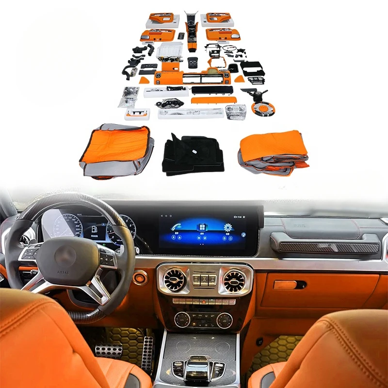 

Обновление до W464 Стиль салона автомобиля G Class W463 Дверная панель Крышка центральной консоли Чехлы на руль