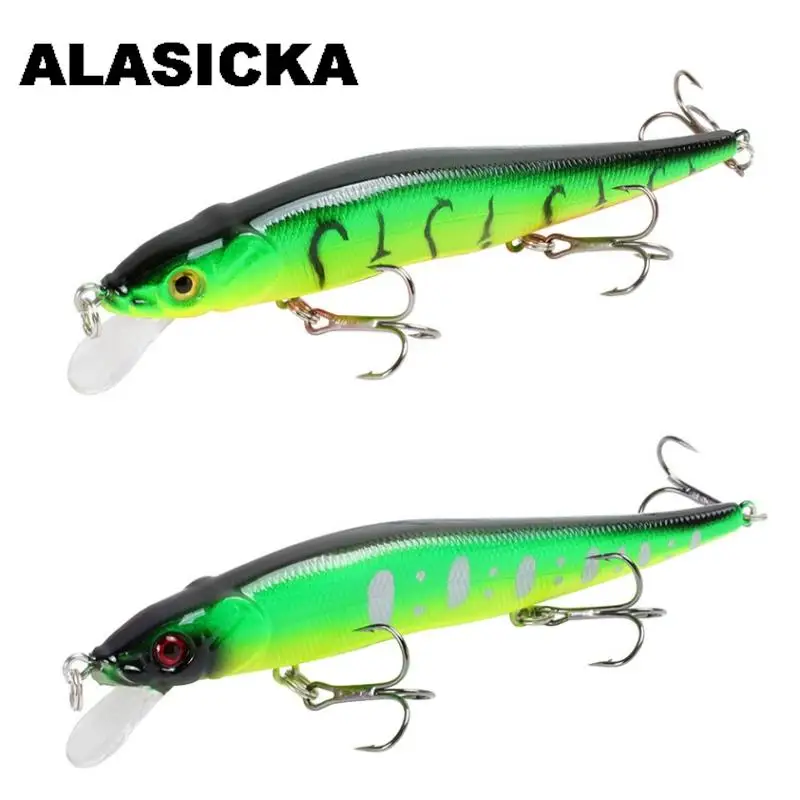 

ALASICKA Fishing Lure 115mm 14g Minnow Crankbait Wobblers 3D Eyes Perch Artificial Bait Pike Carp Bait Swim Bait Fishing Pesca