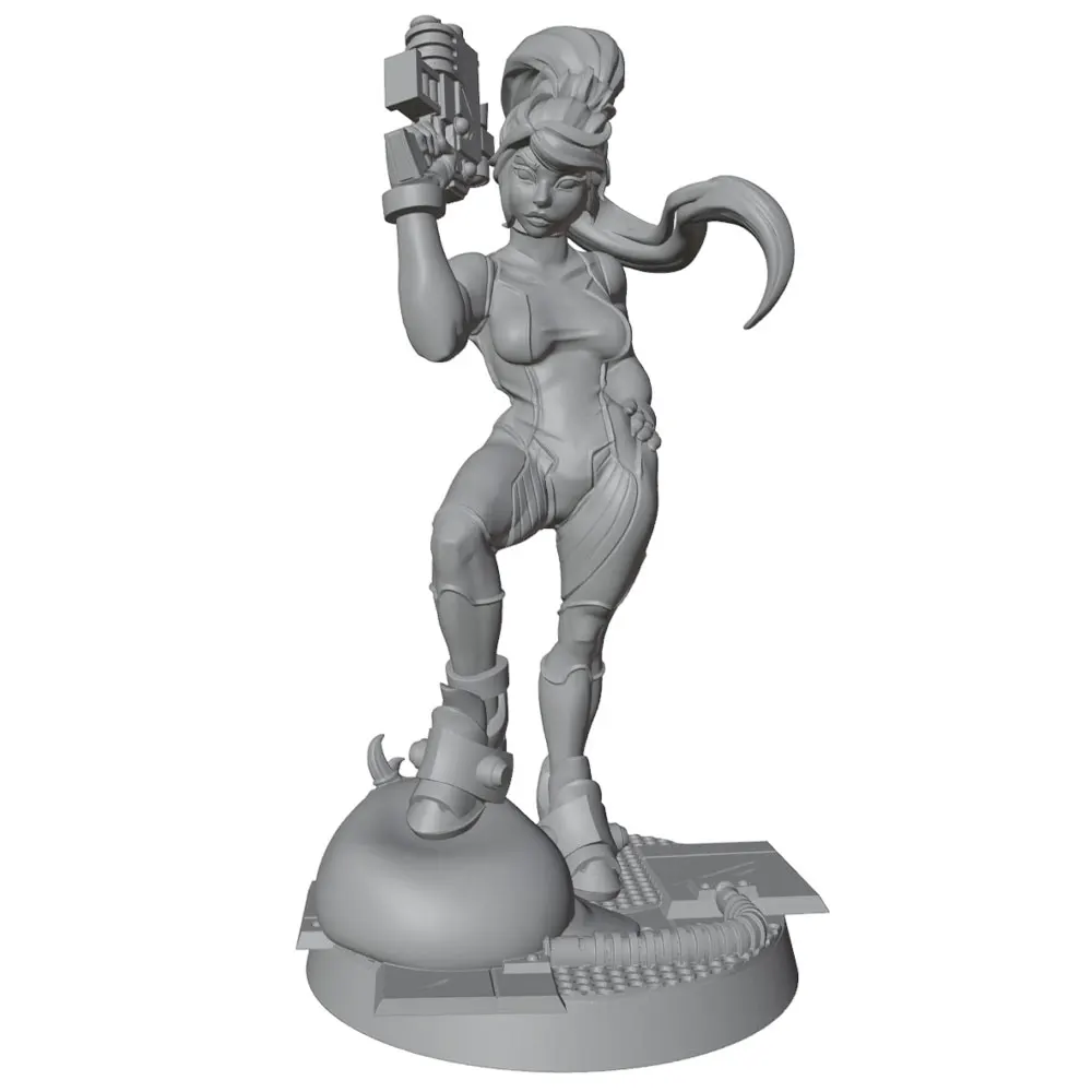 1/24 Miniature Resin Model Statue 75mm Character Toy Model Kit, Featuring a Beautiful Girl with Flowing Long Hair, High-Detailed Resin Model Figure, Unpainted, Perfect for Role-Playing Games and Collecting