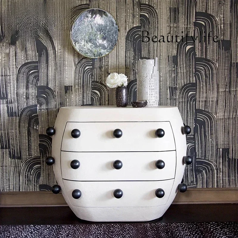 AModern Modern Pearl Bubble Bedside Cabinet Locker Living Room Entrance Dining Side Cabinet