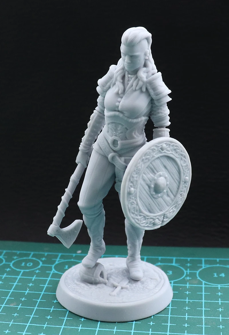 Imagem -03 - Resina Modelo Viking Pirata Fêmea Figura sem Pintura Nenhuma Cor Escultura Rw716 24 75 mm 18 100 mm