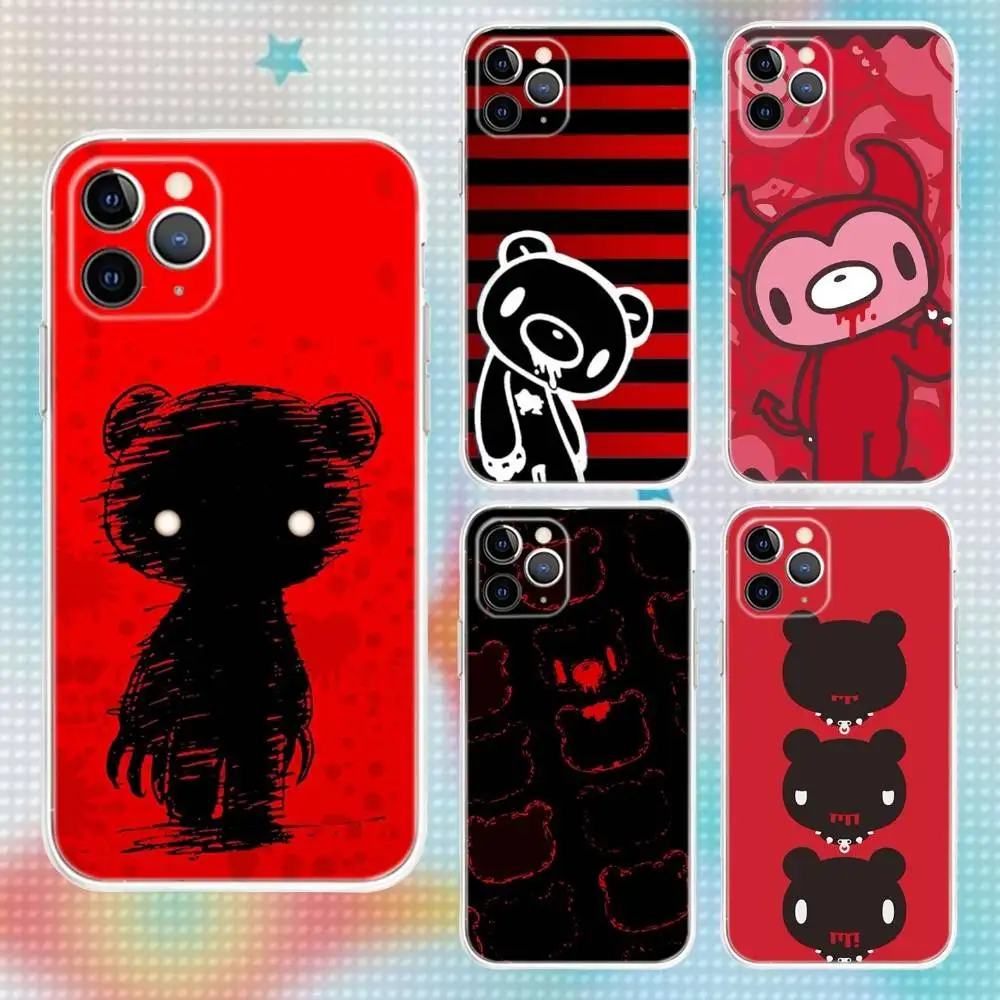 

G-GloomyS Bear RED Phone Case For iPhone 17,16,15,14,13,12,11 Pro,Max,Plus,Air,X,XS,XR,SE,Mini Transparent Soft