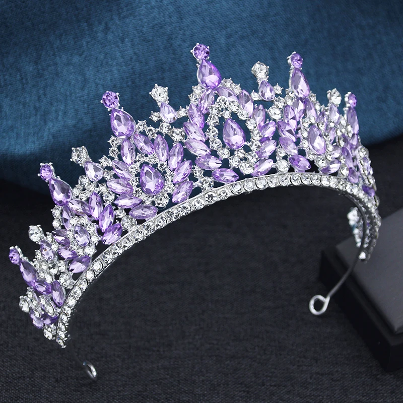 

6 Colors Crown for Bridal Tiaras Wedding Headwear Prom Diadem Hair Jewelry Prom Pageant Tiaras and Crowns Headbands