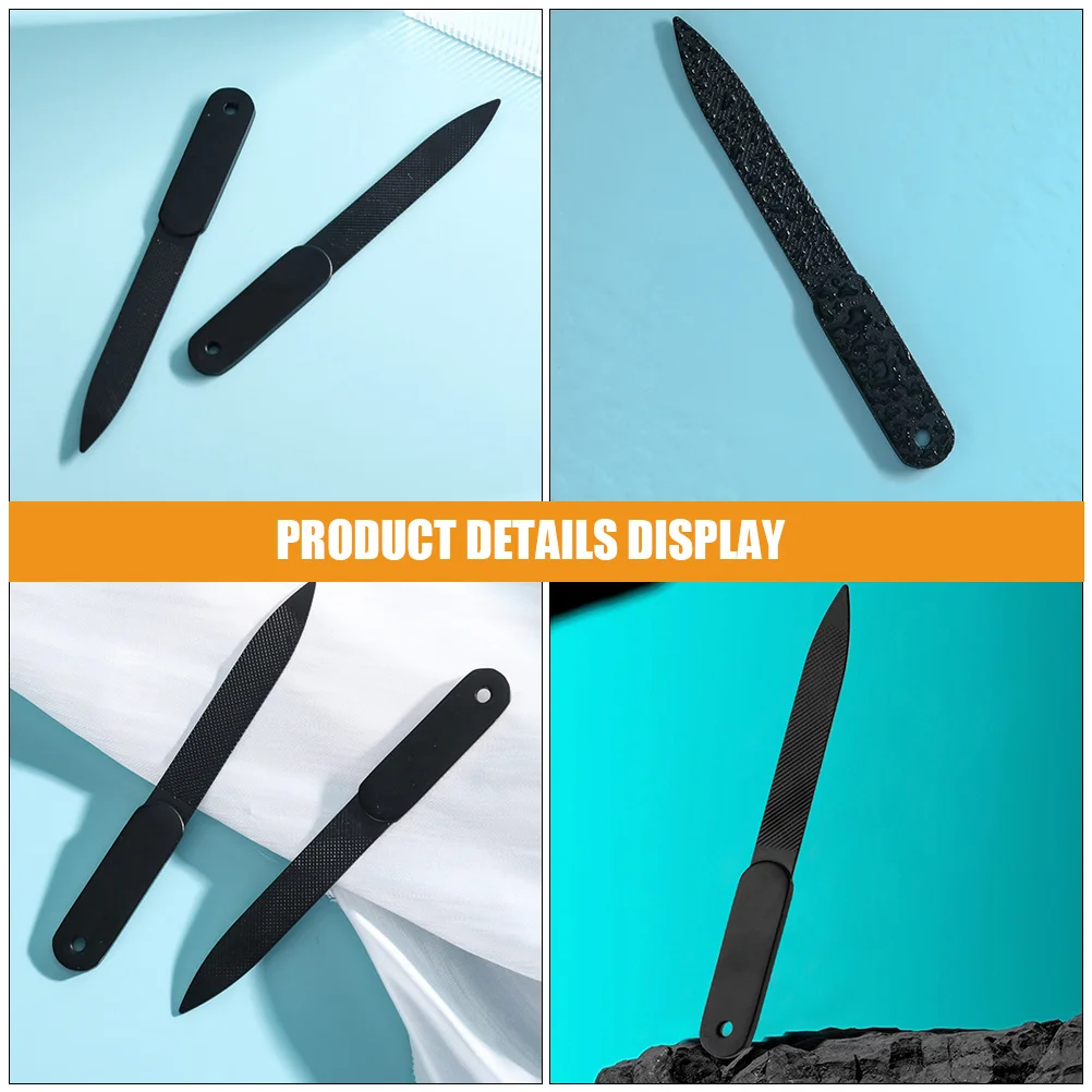 

3Pcs Stainless Steel Nail Files Portable Manicure Files for Women Fingernail Toenail Nail Trimming Salon Tools