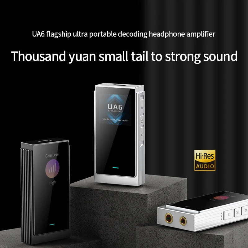 SHANLING UA6 Dongle Cap HIFI Portable USB DAC Headphone Amplifer 4 x CS43131 DACs Hi-Res Audio DSD 512 3.5mm 4.4mm Bal