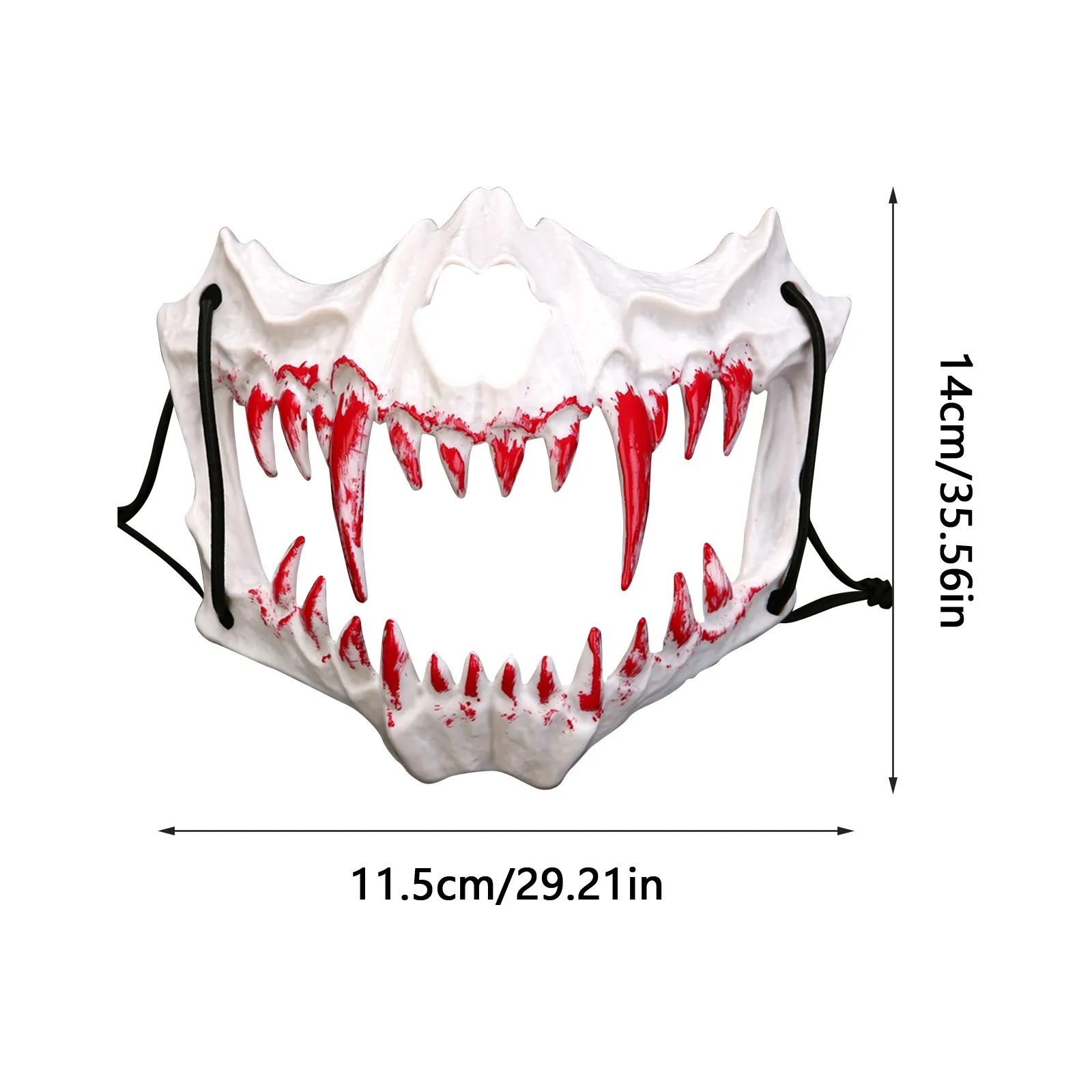 Maschera di Halloween Maschera a mezza faccia Cos Drago Dio Feroce Tigre Notte Forchetta Tengu Uomo Maschera di lupo Mascherata Prop Maschere di teschio spaventoso