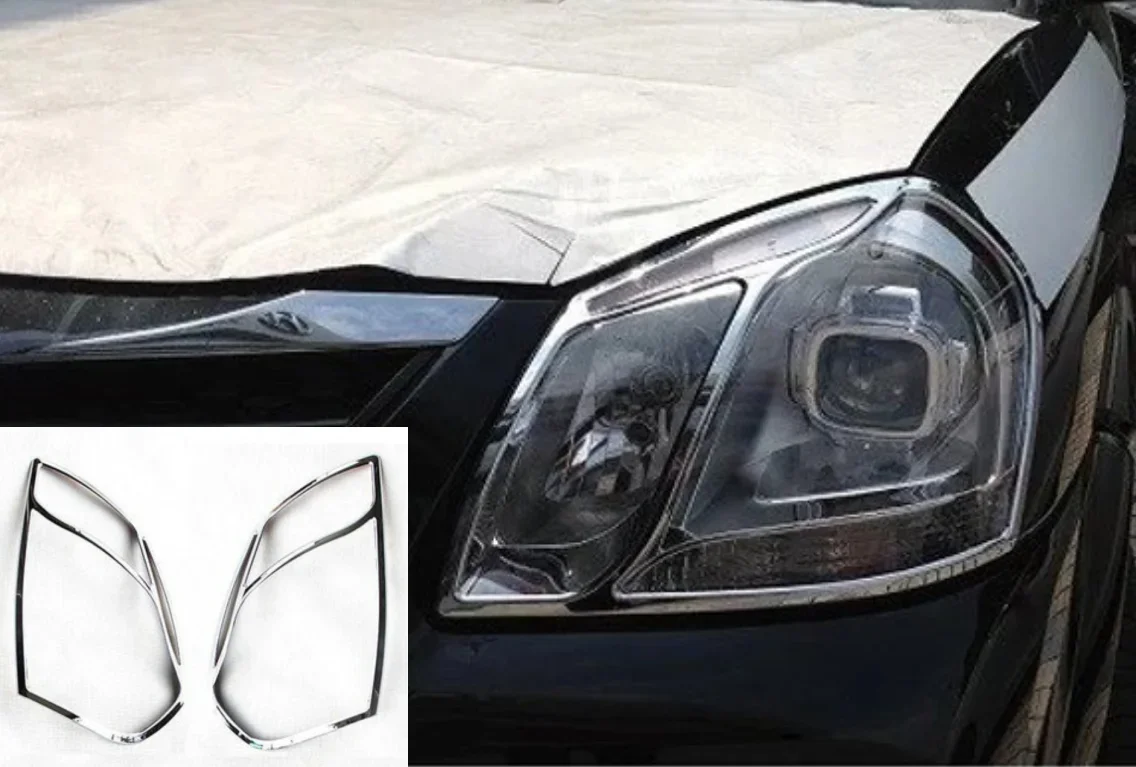 Car styling 2013-2014 fit For Hyundai Tucson ABS Chrome After headlight Lamp Cover