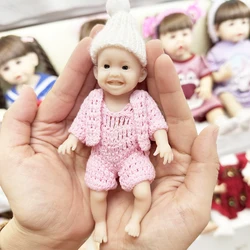 18Cm 7Inches  Reborn Baby Dolls Mini Girl Dolls Super Floppy Silicone Mini  lifelike Baby Doll Playsets