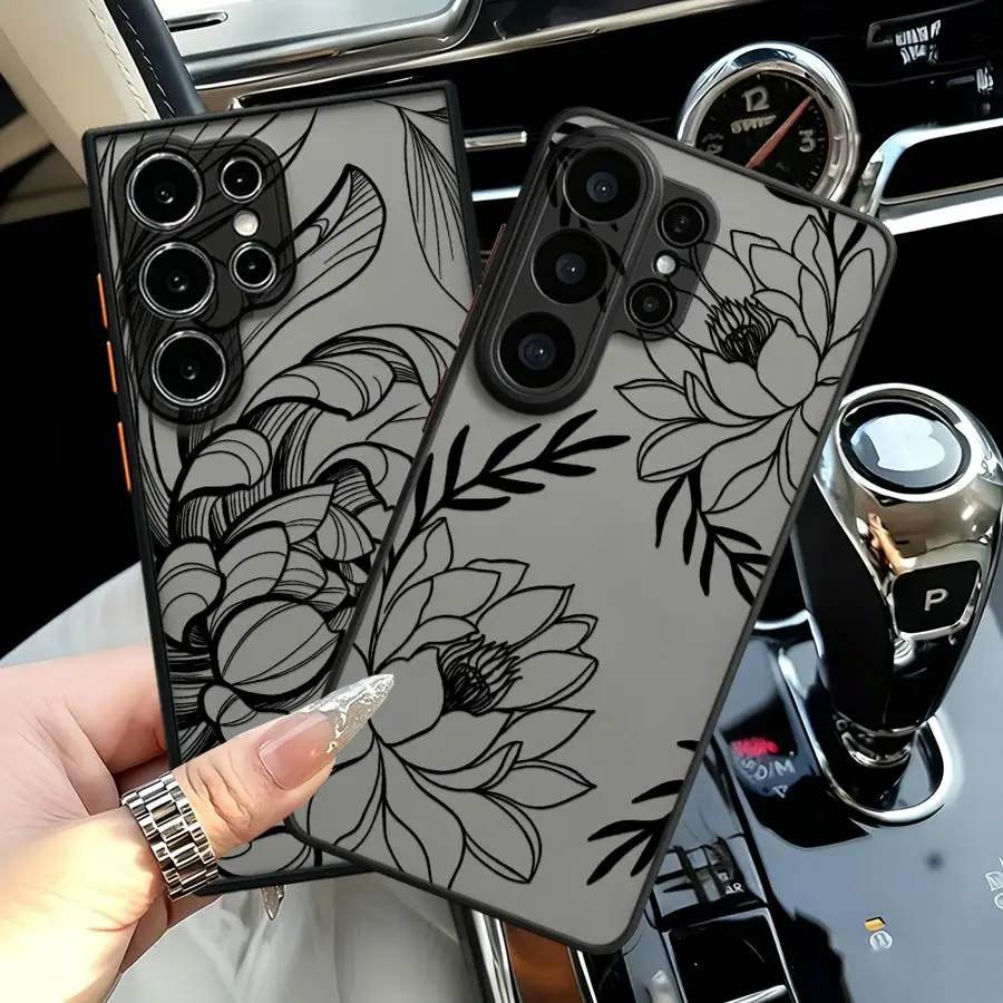 Creative Art Flower Funda Back Phone Cover Case for Samsung Galaxy S26 Note 20 Ultra 10+ S24 Plus S21 S25 Ultra S22 S20 FE S23