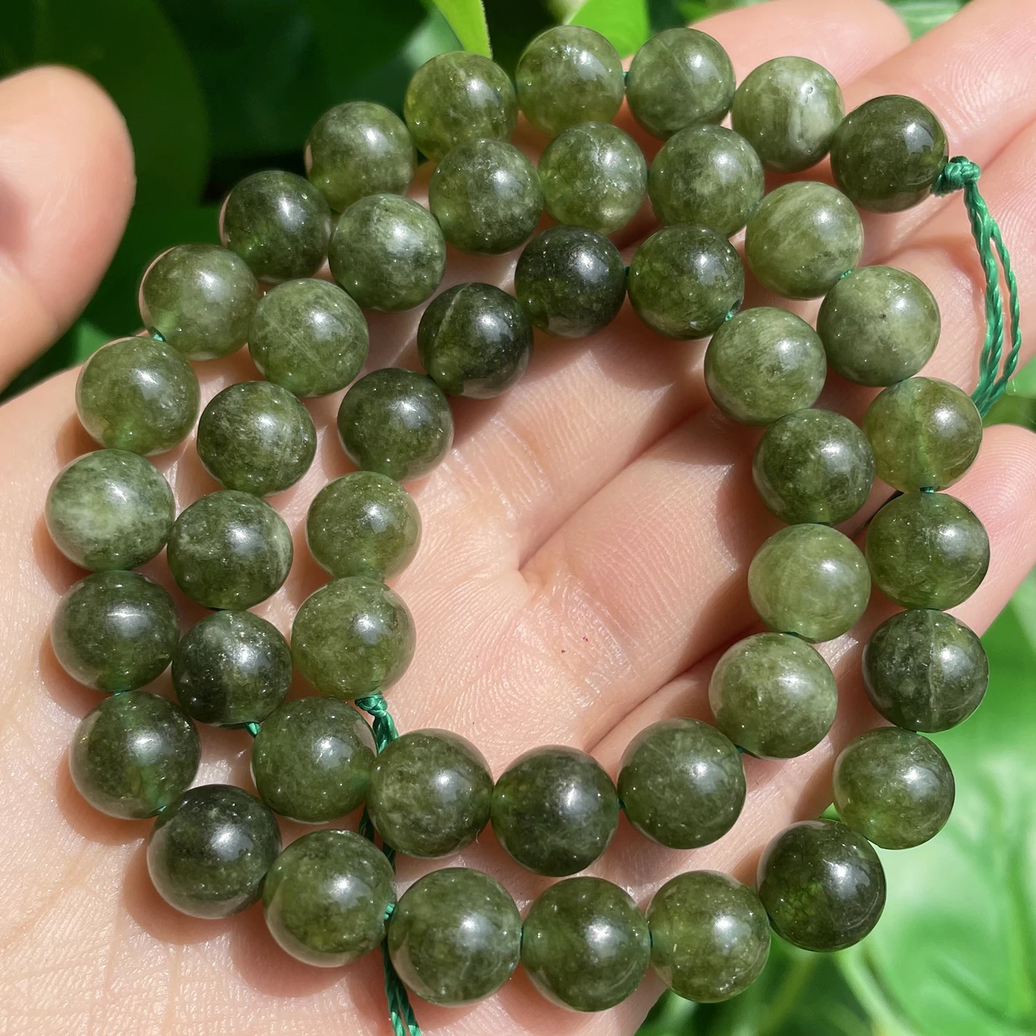 Natural Minerals Stone Green Jades Round Loose Spacer Beads for Needlework Jewelry Making DIY Bracelet Accessories 15\'\' 6 8 10mm