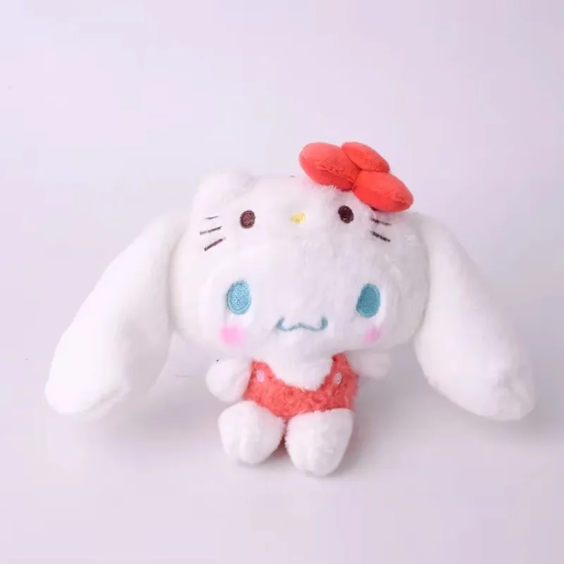 Cute New Cartoon Cos Cross Dressing Sanrio Cinnamoroll Kuromi My Melody 10cm Plush Doll Pendant Children's Gift