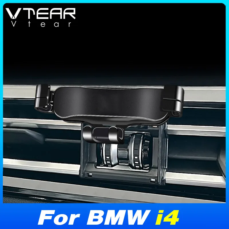 

Vtear Car Phone Holder Support Decoration Dashboard Air Outlet Trim Accessories Interior Console Vent Part For BMW i4 2024