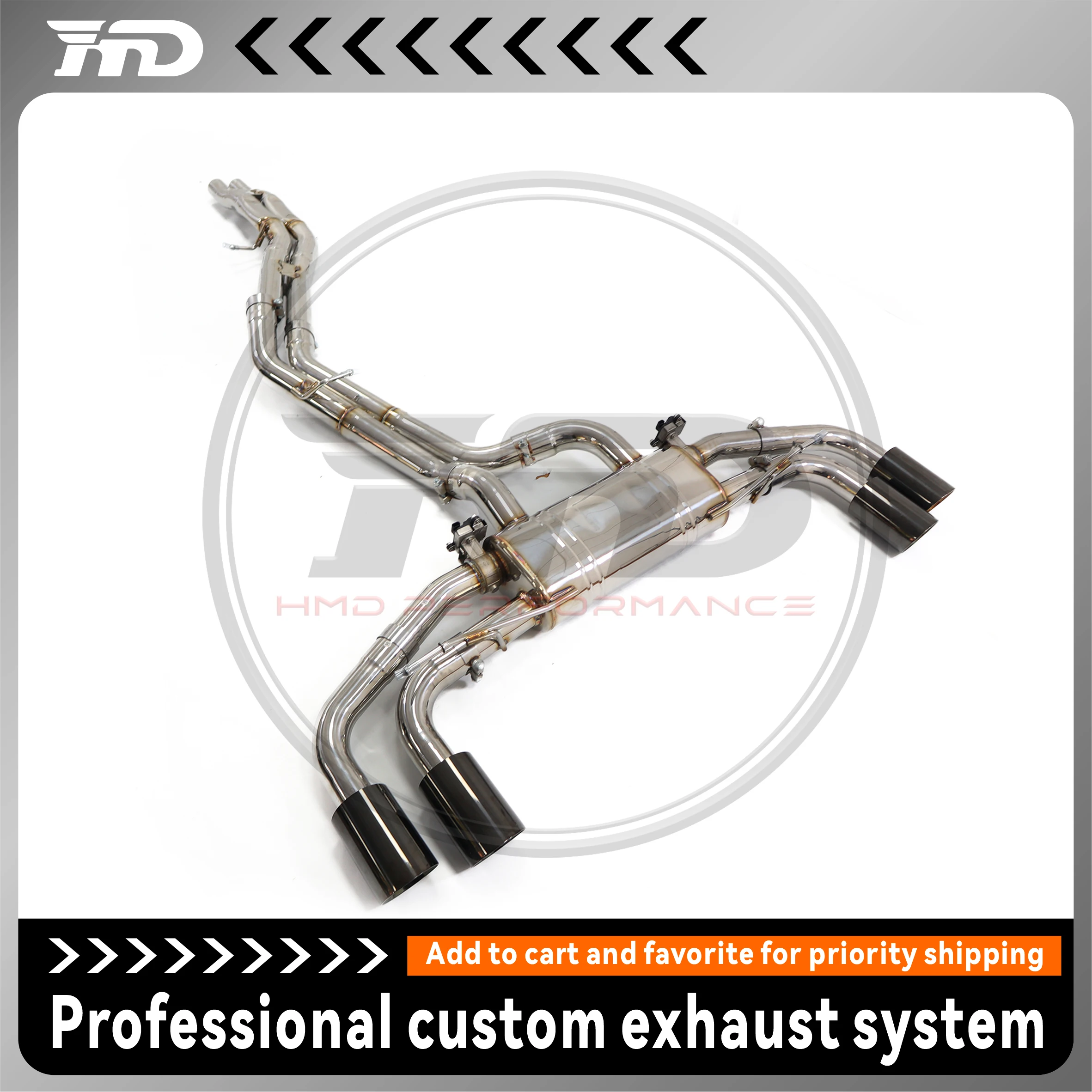 

HMD Stainless Steel Performance Catback for Audi SQ5 Exhaust Muffler With Valve