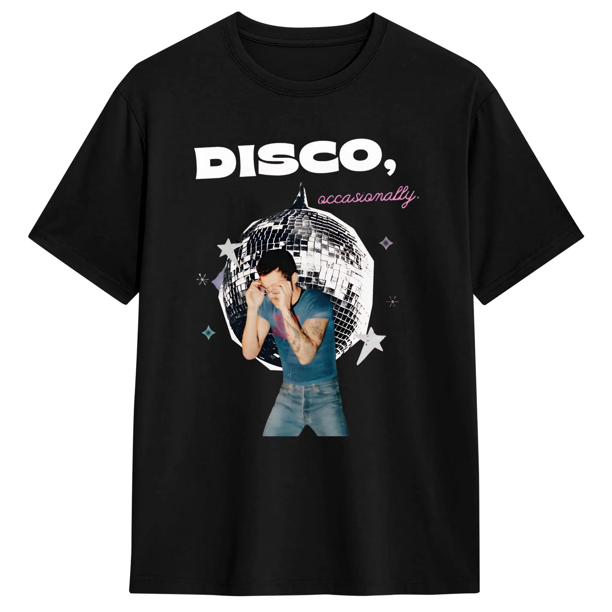 

Disco Occasionally Music Harry Styles Kiss All The Time T-Shirt Men Fashion Cotton Tee Shirt Short Sleeve T Shirt Plus Size Top
