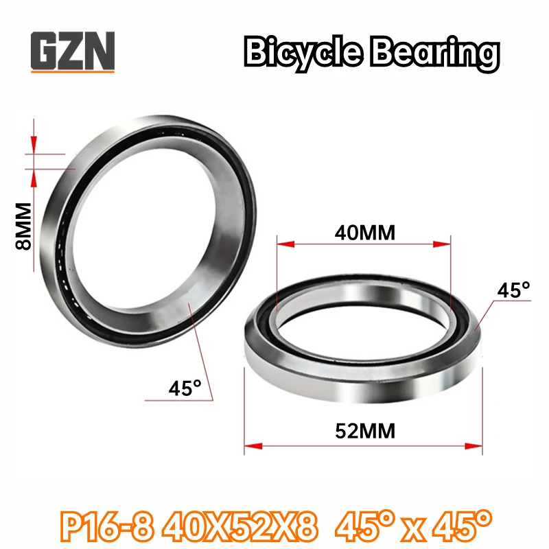 

1PCS MH-P16H8 40X52X8 45°x45° Bicycle Front Folding Bearing Center Shaft Bicycle Bowl Group Bearing Perin Repair Parts