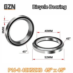 1PCS MH-P16H8 40X52X8 45°x45° Bicycle Front Folding Bearing Center Shaft Bicycle Bowl Group Bearing Perin Repair Parts
