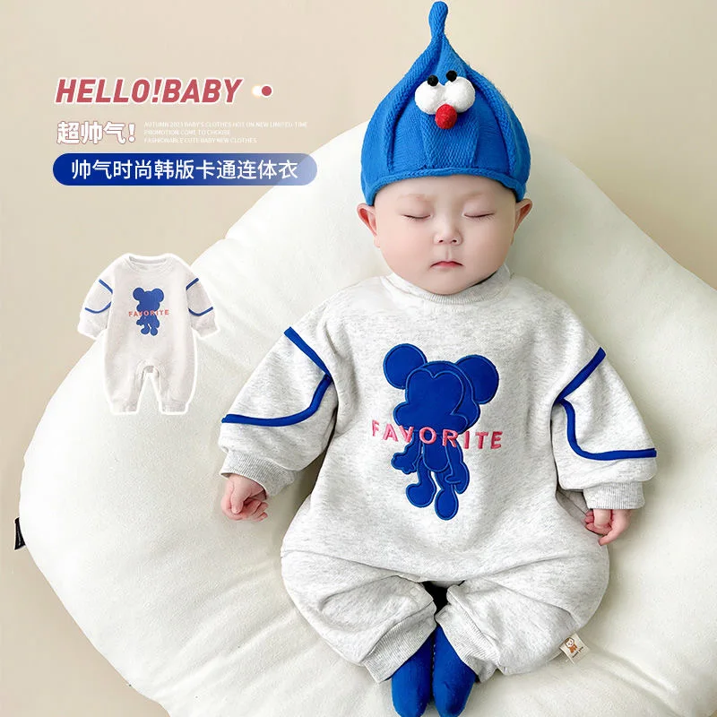 Baby autumn outfit newborn male baby one month old hundred days old cute and handsome clothes shooting costumes 아기 코스프레