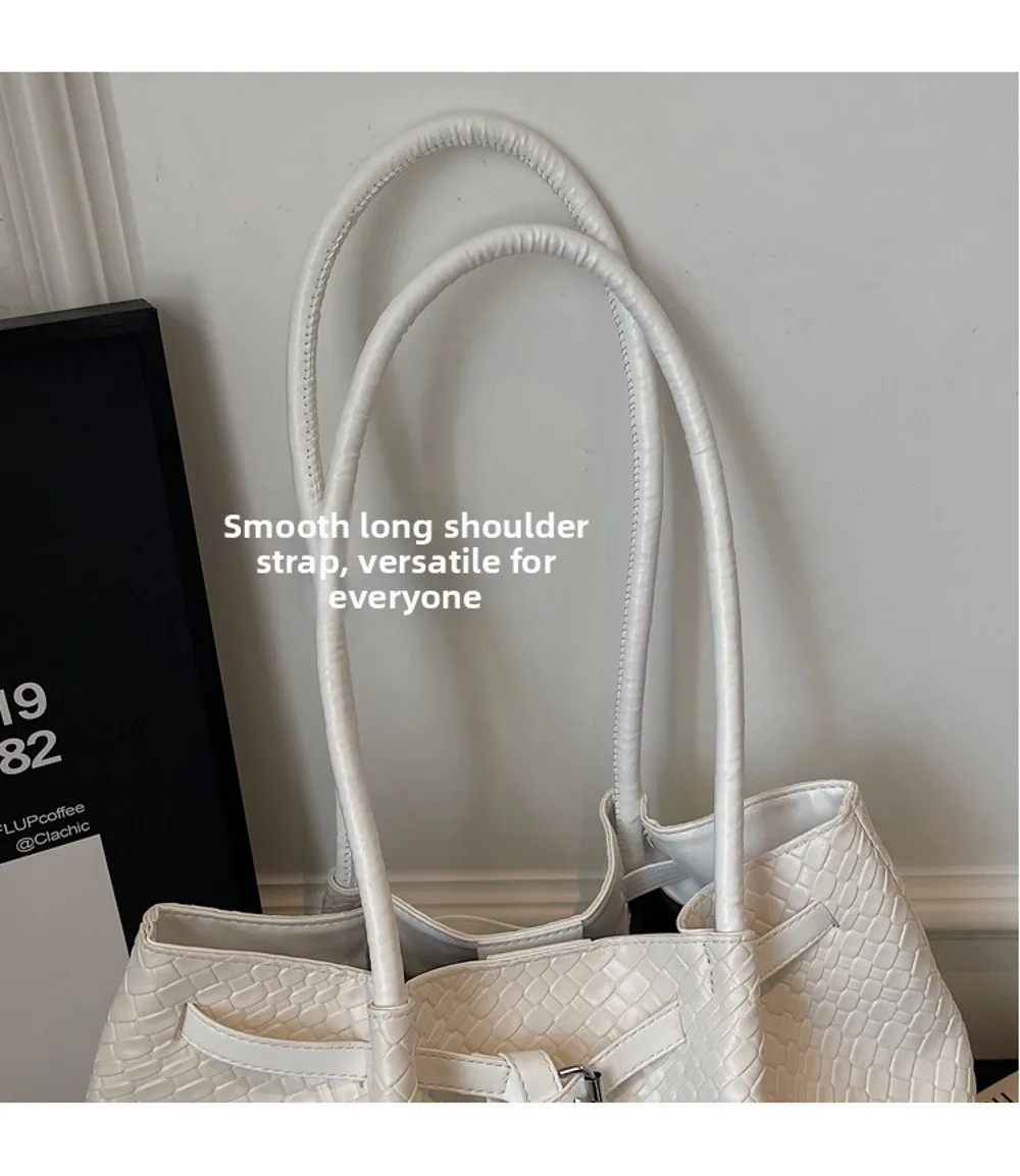 Schultertasche aus PU-Leder, elegante Retro-Handtasche mit großem Fassungsvermögen, erhältlich in 4 Farben, Einkaufstasche für den Arbeitsweg, Schule/Reisen/Arbeit – Detail 7