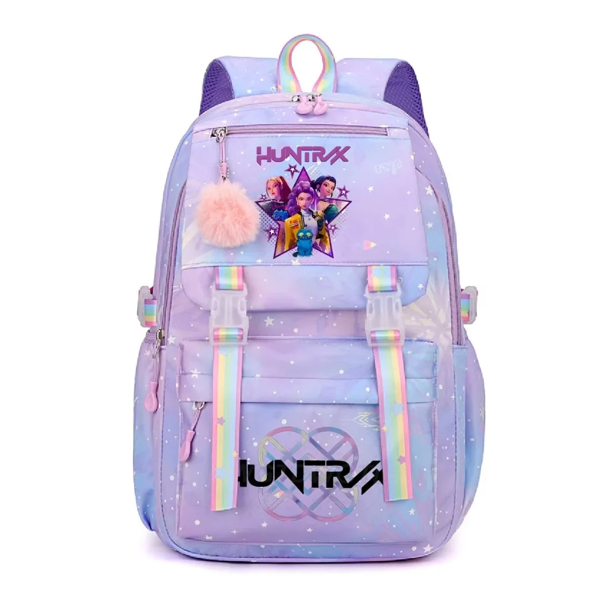 

KPop Demon Hunters Backpack Fashionable High-capacity Backpack with Cartoon Character Graphics Rucksack Children Birthday Gift