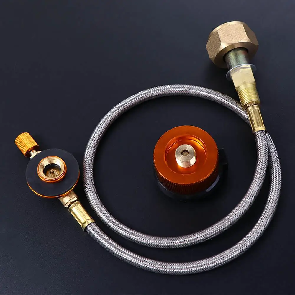 Cylinder tank Gas Charging Valve Tourist Equipment Propane Refill Adapter Container Adapter Stove Metal Tube Gas Stove Coupler