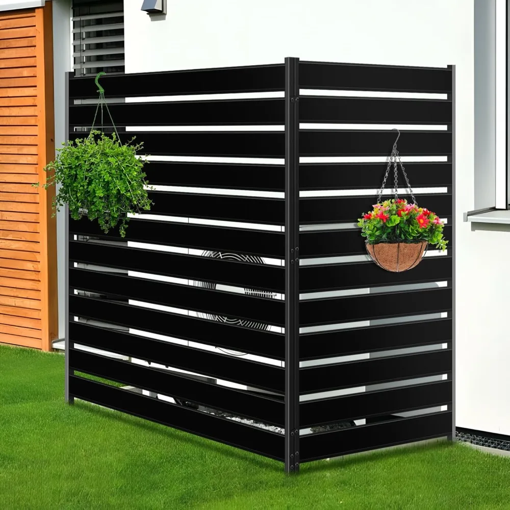 Schermo per recinzione del condizionatore d'aria W x H, recinzione per la privacy del bidone della spazzatura a 2 pannelli, pannelli per recinzione per la privacy per piscina all'aperto e altre unità