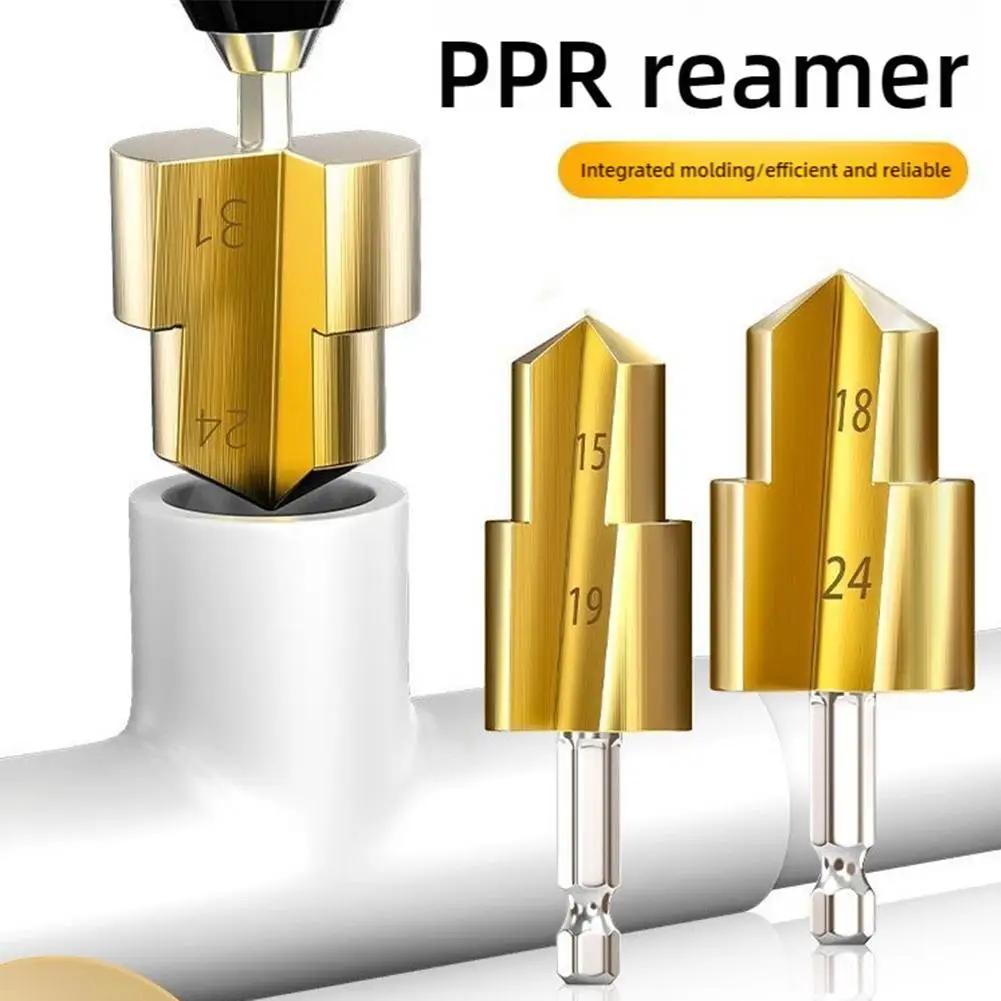 3 個 PPR リフティング段付きドリルビット六角シャンク水道管接続ツール 20/25/32 ミリメートル面取りカッター木材ドリルツール