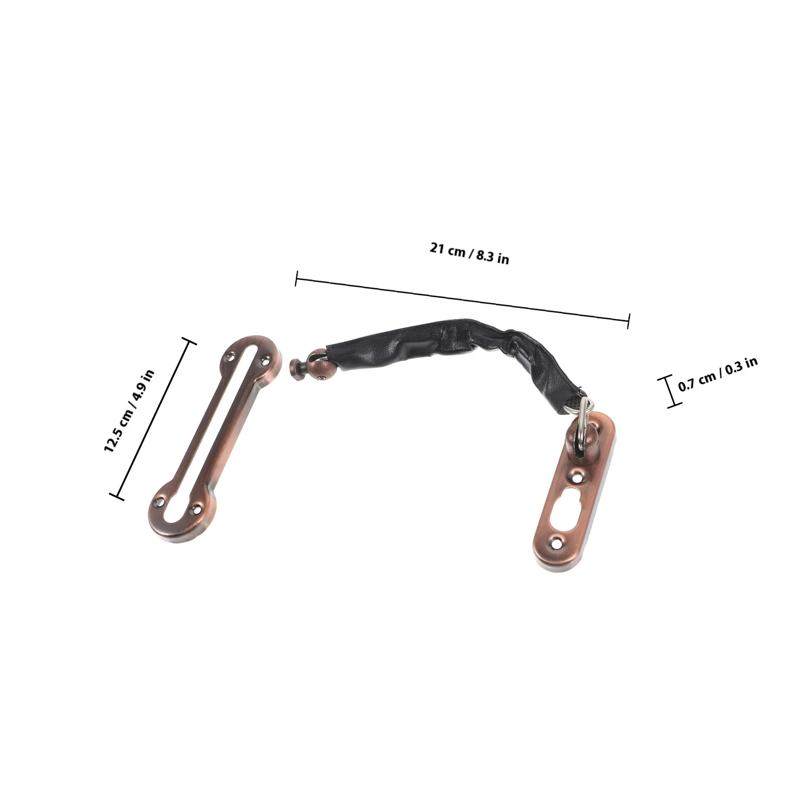 مزلاج داخلي من الفولاذ المقاوم للصدأ، قفل سلسلة أمان عالي التحمل، قفل باب أمان منزلي، تعزيز للباب الأمامي #3