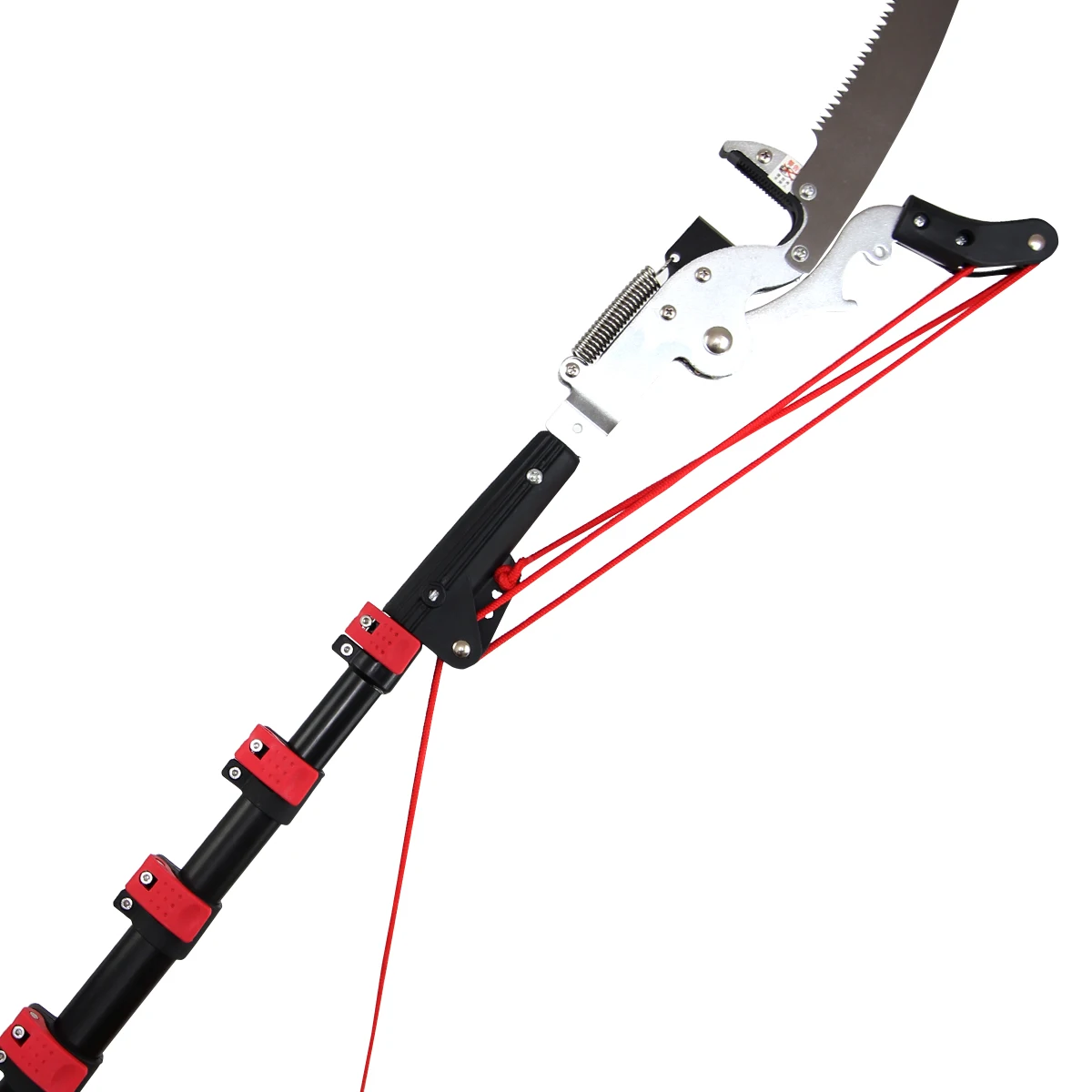Custom Extentool Flip Clamp Lock Telescopic Pole Scissors Sharp Tree Pruning Saw High Branches Pruning Garden Tool