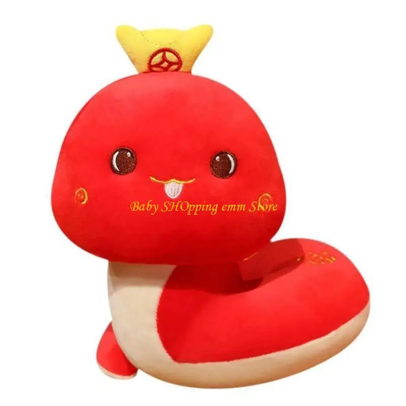 

23GD Cartoon Snake Toy китайский новый год плюшевый плюшевый игрушечный змея веселая фаршированная надува животных подушка