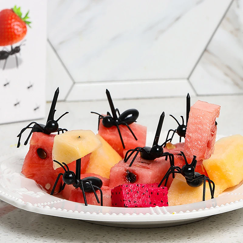 Cartoon Fruit Fork Home Ant Fork Creative Children's Animal Cute Plastic Fruit Sticks Bento Sticks