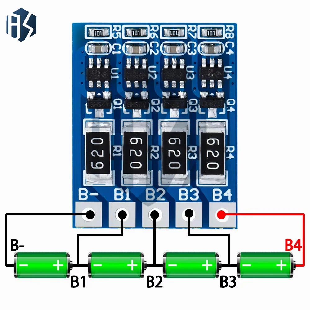 4S 4.2V li-ion balancer board 18650 li-ion balncing full charge battery Balance Function Protection Board