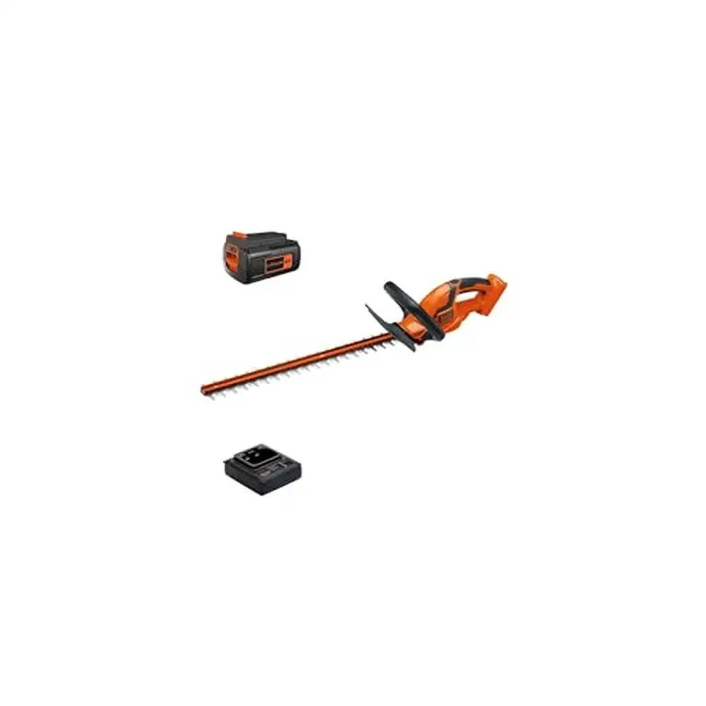 40V MAX Hedge Trimmer Cordless 24-Inch Blade Kit Powerful Lithium Ion Battery Included Dual-Action Blades Fast Cutting Extended