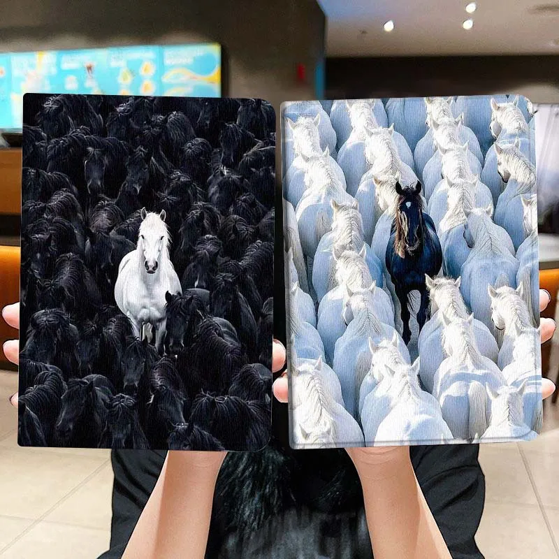 

Чехол для планшета с рисунком лошади в мультяшном стиле, популярный подарок для Honor Pad 8 V8 9 GT MagicPad 13 3 2 Tab MatePad Pro Air 12 X 12.6, складной чехол для планшета