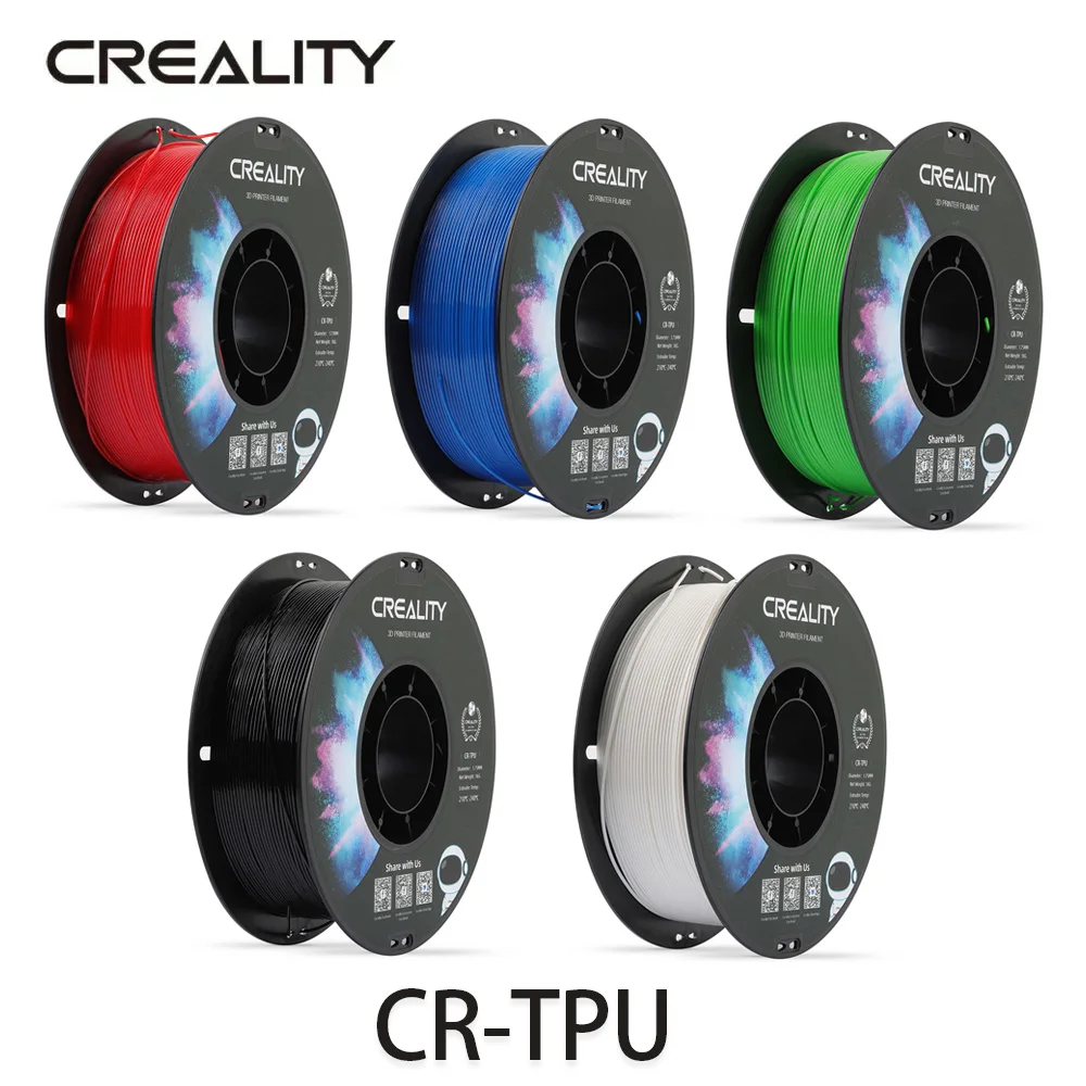 

Creality CR-TPU Filament 1.0Kg 1.75mm Soft Adhesive High Resilience 210-240℃ Printing Temperature Original 3D Printer Materials