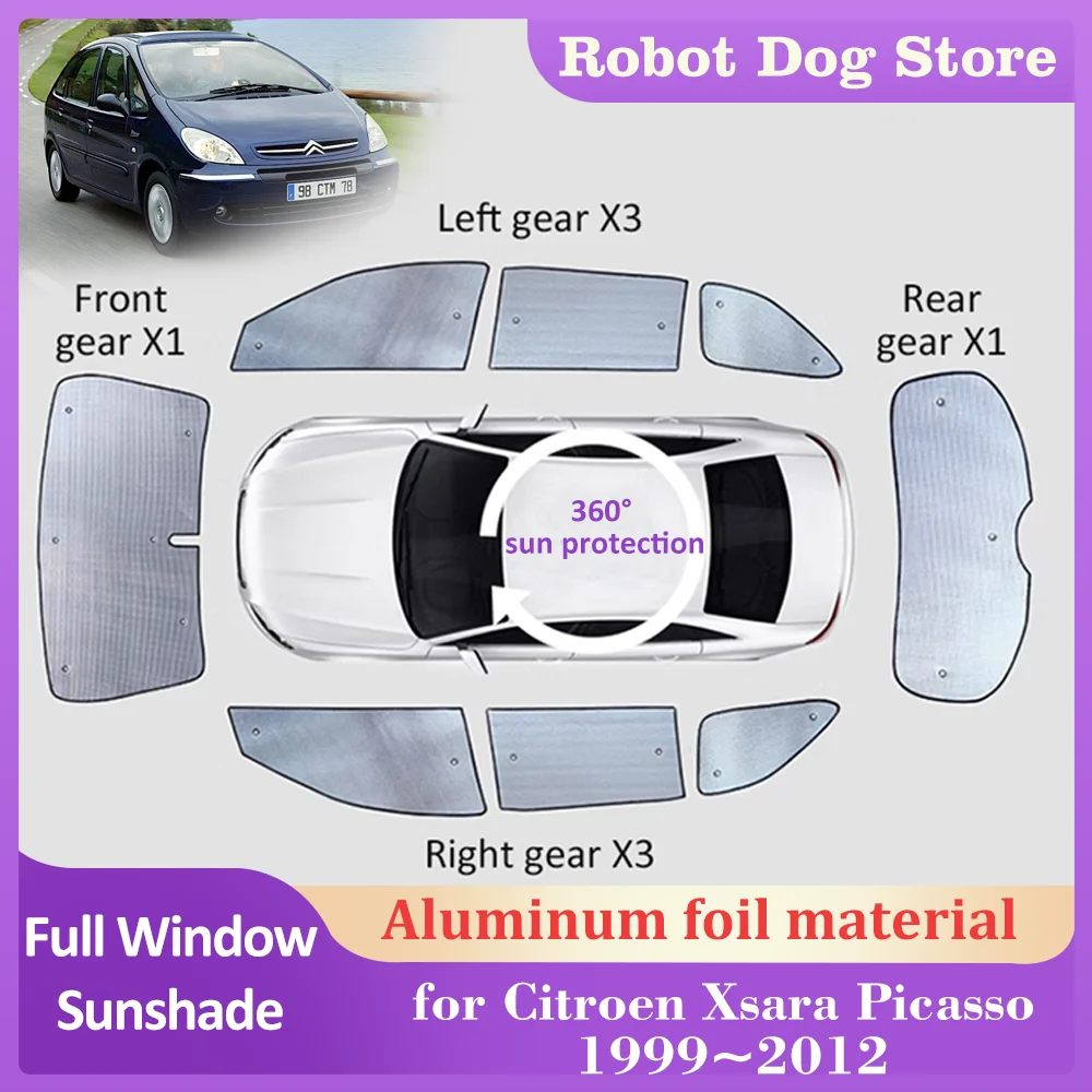 

Солнцезащитные очки с полным покрытием для Citroen Xsara Picasso 1999 ~ 2012, солнцезащитный козырек на крышу, занавеска на лобовое стекло, Солнцезащитная крыша, аксессуары