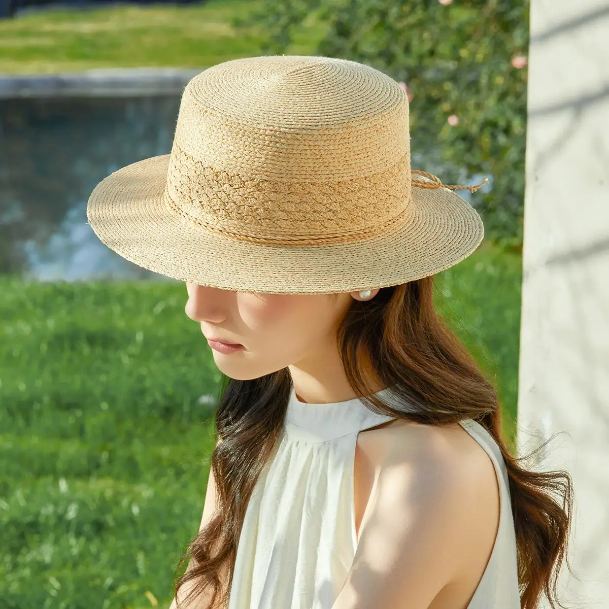 chapeau-de-paille-laffey-naturel-elegant-protection-solaire-tisse-fin-et-respirant-chapeau-plat-pour-femme-style-decontracte-printemps-ete