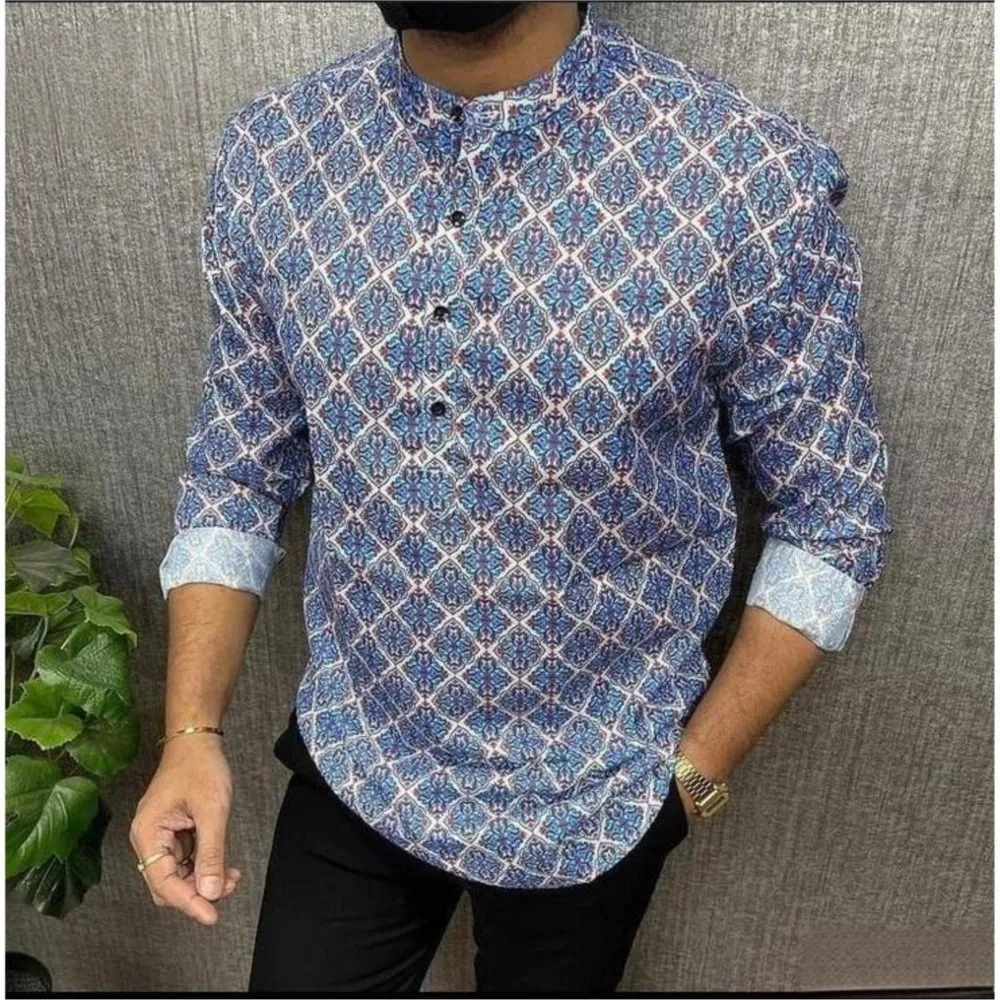 

Мужской Абая Тобе, арабский мусульманский кафтан с длинными рукавами на пуговицах, простое платье с полосками, рубашки, исламская одежда, исламская Camisa Arabe Hombre